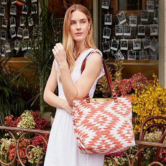Patricia Nash Hand-Loom Cotton Weave Chennai Large Tote - Picture 2 of 12